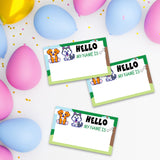 What'S Your Puppy Name Game, Puppy Birthday Party Sign For Boys And Girls, Holiday Activity, Birthday Game For Kids And Adult Parties (1 Puppy Theme Sign And 30 Name Tag Stickers)