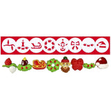 Impress Cookie Press Disks – Christmas Two Set Of 8, Food Safe Plastic Shapes With Wreath, Candle, Elf, & More, Fits Many Manual Models - See Disk Sizing Image To Ensure Fit With Your Press