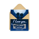 Romantic Scratch Off Greeting Card With Kraft Envelope – Cute I Love You Card For Boyfriend Or Girlfriend, Anniversary & Valentine’S Day Gift, Emotional Love Note For Him Or Her