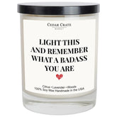 Funny Friend Candle – Bestfriend Gift Ideas For Women, Badass, Eco-Friendly Soy Wax, 13.5Oz Jar, Premium Gift Box, 60+ Hour Burn, Hand Poured In Usa