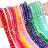 1250PCS 8mm Glass Beads Kit for DIY Bracelets, Jewelry & Craft Projects