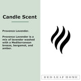 Provence Lavender Scented Glass Jar Candle | Includes Wooden Lid, Large | Aromatherapy | Fresh Scents Collection | 16.5Oz