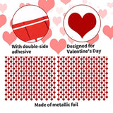 2 Pack 3.2Ft X 6.6Ft Valentine'S Day Metallic Foil Fringe Curtain, Red Heart Shape Tinsel Curtains Streamers Photo Props Backdrop For Engagement Wedding Party Decorations