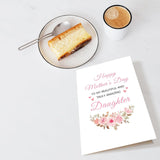 Daughter Mother'S Day Card, Mother'S Day Card For Daughter Stepdaughter, Sweet Mothers Day Card From Mom Dad, To My Beautiful And Truly Amazing Daughter