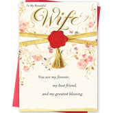 Wife Valentines Day Card, Romantic Valentines Day Cards Gifts For Wife From Husband, Sweetest Vday Gift For Her