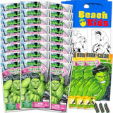Marvel Incredible Hulk Mini Party Favors Set for Kids - Bundle with 24 Mini Incredible Hulk Grab n Go Play Packs with Coloring Pages, Stickers and More (Avengers Birthday Party Supplies)