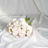Ranunculus Artificial Flower, 18 Pcs Faux Silk Mini Ranunculus Flowers For Diy Bouquet, Bulk Fake Wedding Filler Flowers For Centerpieces Arrangements Bridal Shower Decorations (Light Champagne)