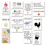 14 Pcs Funny Mini Love Notes Cards Anniversary Cards With Envelopes, For Valentines Day Him Her Husband Wife Boyfriend Girlfriend, Lunch Box Notes Card (Dlm082)