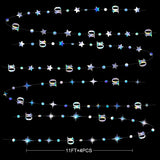 Iridescent 10Th Birthday Decorations Number 10 Circle Dot Twinkle Star Garland Metallic Hanging Streamer Bunting Banner Backdrop For Girls Boys Ten Year Old Birthday 10Th Anniversary Party Supplies