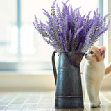 Artificial Flowers 12 Bundles Lavender Bouquet For Wedding Home Office Decoration - Purple