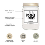 You Nique Designs Smells Like Poodle Farts Candle 8Oz - Funny Gifts For Poodle Lovers - Dog Farts Candle Poodle Gifts For Women, Men - Funny Poodle Dog Décor (Lavender & Vanilla)