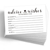 50 Advice And Wishes Cards For The Parents-To-Be -New Parent Advice Cards For Baby Shower Game Activities Ideas, Fun Baby Shower Game Simple New Mom And Dad Large Keepsake,4 X 6 Inches.