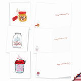 - 20 Assorted Valentine'S Day Cards Bulk (4 X 5.12 Inch) - Boxed Greetings (10 Designs, 2 Each) - Love Jar Am3183Vdg-B2X10