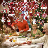 Christmas Hanging Swirls Decorations - No Diy - Buffalo Plaid Merry Christmas Banner Christmas Ceiling Hanging Streamers, Xmas Hanging Decorations Indoor For Office Christmas Holiday Party Decorations