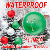 3 Pcs Outdoor Decorations, Large Inflatable Balls, Christmas Ornaments For Front Door Yard & New Year Festive (11 Inch B