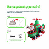 6.5Ft Inflatable Helicopter With Santa Outdoor Decoration, Christmas Blow Up Yard Decorations, Built-In Led Lights Infla