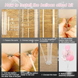 Balloon Stand Kit - 4 Sets with Sticks & Bases for Table, Floor and Party Decorations