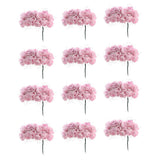 144Pcs Mini Fake Roses Artificial Foam Rose Heads With Wire Rods Diy Wedding Flowers Accessories Make Bridal Hair Clips Headbands Dress,Light Pink