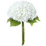 3Pcs 21 Inch White Hydrangea Artificial Flowers Fake Big Hydrangea Latex Faux Real Touch Hydrangea Flowers For Wedding Home Decor