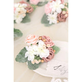 Set Of 2 Bridesmaid Corsage For Wedding Flowers Shoulder Corsages Bridesmaid Gift Corsage Wristlet For Prom For Wedding Ceremony, Dusty Rose
