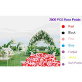 2000 Pcs Artificial Silk Rose Petals, Artificial Flowers For Decoration Wedding Party,Valentine Day, Event,Romantic Night (Violet)