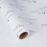 Birthday Wrapping Paper For Men - Happy Birthday Handsome Design For Special Friend, Husband, Boyfriend - 17 Inches X 16.5 Feet, Cut Lines On Back