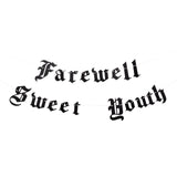 Farewell Sweet Youth Old English Goth Banner, Gothic Blackletter Party Garland, Funeral for My Youth Birthday Garland for 30th 40th 50th Birthday Party Decoration (English Goth Banner)
