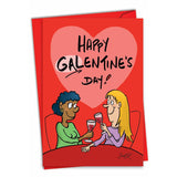 , Happy Valentine'S Day Card With Envelope - Note Card For Loving Valentine - Gallons Of Wine C9235Gag
