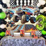 Monster Truck 7x5Ft Backdrop Birthday Banner & Photography Background