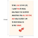 Funny Valentine'S Day Card To The Love Of My Life, How Much I Enjoyed Annoying You Now And How Excited Doing So In The Future, Happy Birthday Card Romantic Anniversary Wedding Card For Him Her
