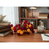 Artificial Kiku Chrysanthemum Flowers, Faux Pom Pom Mums Bouquet For Spring Home Decor, Silk Flowers For Vases, Table Centerpieces, Wedding & Bridal Shower Floral Arrangements, 20” Realistic (10)