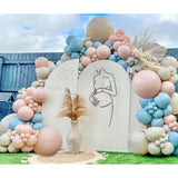 Pink Green Balloon Garland Double Stuffed Sage Green Nude Gold Balloon