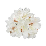 12 Pcs High Quaulity Latex Real Touch Cymbidium Orchid Artificial Flower Bouquet For Wedding Holiday Bridal Bouquet Home Party Decor Bridesmaid (White)