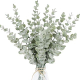 Fake Eucalyptus Stems Faux Eucalyptus Leaves Eucalyptus, Artificial Fake Greenery For Centerpiece, Real Touch Fake Greenery Branches For Wedding Flower Bouquet Home Office Decoration