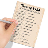 40Th Birthday Party Games, Music Of 1986 Games, Birthday Party Supplies For Adults, Fun 1986S Party Game?Pack Of 30 Cards