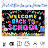 Welcome Back To School Banner Backdrop, Back To School Decorations For Classroom School, First Day Of School Banner Backdrop, Welcome Back To School Party Decorations
