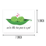 We'Re Like Two Peas In A Pod - Peas Card - Peas Anniversary Card - Valentine'S Day Card - Cute Anniversary Card - Romantic Card - Love Card, White
