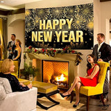 XL Happy New Year Banner 72x44 Inch 2026 Party Backdrop
