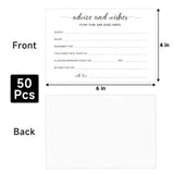Advice And Wishes Cards - 50 Pcs Wedding Advice Cards For The Mr And Mrs, Bride And Groom, Newlyweds, 4X6 White Paper Mad Libs Card For Wedding, Engagement, Bridal Shower Party Games
