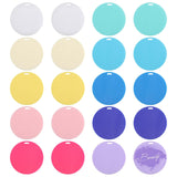 20 Pcs 10 Colors 3 Inch Acrylic Circle Blanks With Hole Multicolor Acrylic Circles Unfinished Round Plastic Sheet For Vinyl Cutting Diy Projects Paintings Sign