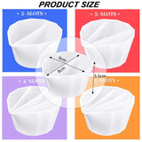 4 Pack Split Cups For Paint Pouring + 2 Pcs Stir Stick, Silicone Paint Pour Cup Resin With 2-5 Channels Dividers Pouring Painting Tools For Diy Making Accessories Fluid Art Drawing (2/3/4/5 Channels)