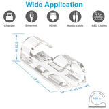 Adhesive Cable Clips Clear (40Pcs, M), Upgraded Wire Holders For Wall, Strong Cord Organizer Under Desk, Car, Pc, Christmas Light Indoor/Outdoor