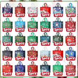 90 Pack Christmas Gift Bags Large Reusable Non-Woven Tote Shopping Bags With Handles For Xmas Gift Wrap Party Favor Christmas Surprise Supplies, 12.6 X 9.8 X 6.7 Inch, 30 Styles
