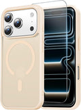 Beige Case for iPhone 18 Pro Max and iPhone 17 Pro Max Protective Cover