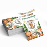 50 Pack Baby Shower Honoring Party Scratch Off Game, Cute Animal Theme Scratch Card For Baby Shower Birthday Party Lottery Games Group Games Family Activity