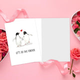 Funny Penguin Valentine'S Day Card For Him Her, Cute Valentines Day Gift, Wedding Anniversary Card, I Love You Gift For Husband Wife Boyfriend Girlfriend Fiance Fiancee Partner Spouse