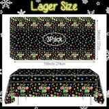 3 Pcs Christmas Tablecloth Disposable Let'S Get Elfed Up Table Cloth 108X54 Inch Plastic Rectangular Christmas Party Table Cover