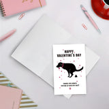Dog Valentine’S Day Card, Rude Valentines Day Card For Him, Happy Valentine’S Day Card Gift For Dog Lover, Thanks For Always Putting Up With My Shit