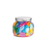 Capri Blue Volcano Candle - Rainbow Watercolor Signature Glass Jar Candle - Luxury Aromatherapy Candle - Tropical Fruits & Sugared Citrus Candle (19 Oz)