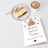 Funny Galentines Day Card For Bestie Sister, Rude Galentine'S Day Card For Best Friend, Cheeky Happy Galentine'S Day Gifts For Her Women, Besties Before Testes